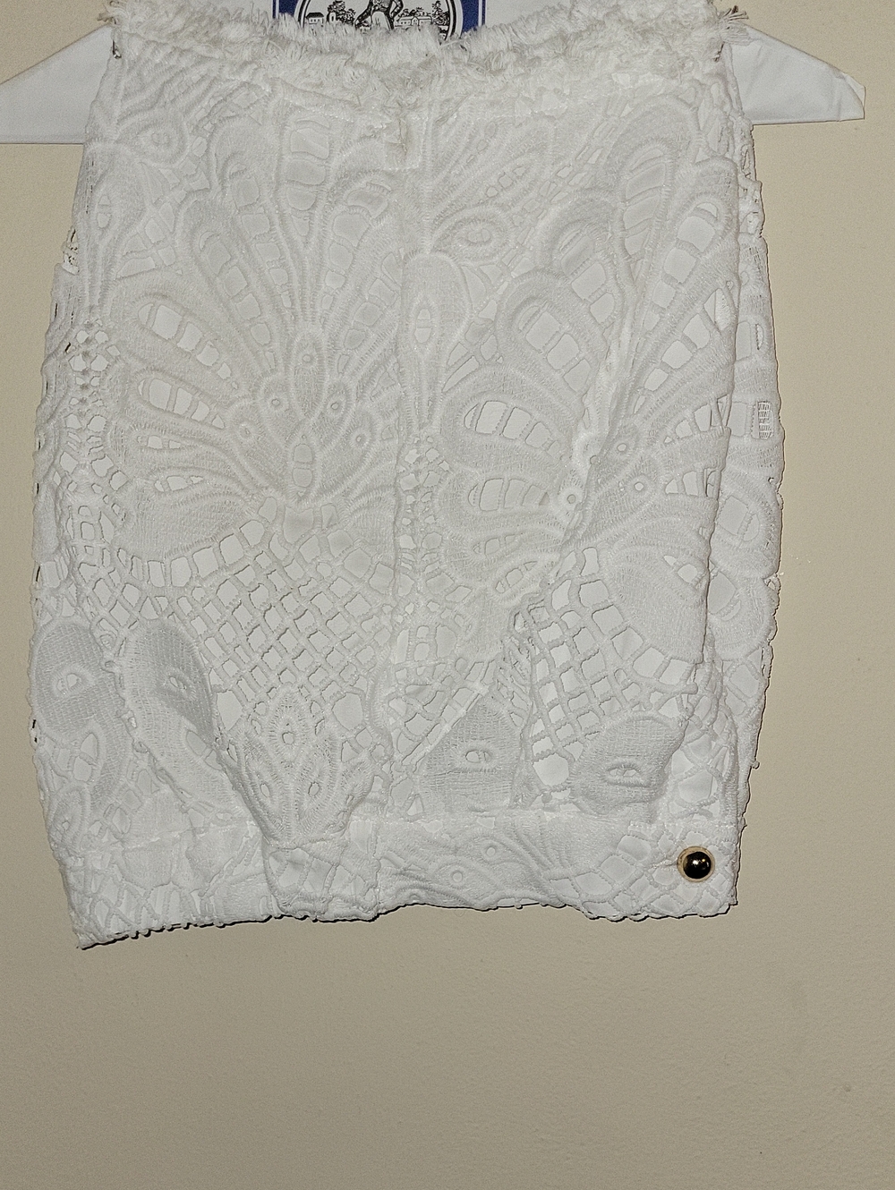 Women's White Lace Pencil Skirt - Classic Feminine Style
